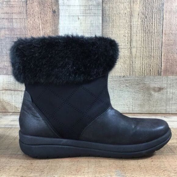 Clarks Cloudsteppers Ankle Booties Winter Boots Womens 7 Slip On Boots - Picture 5 of 11